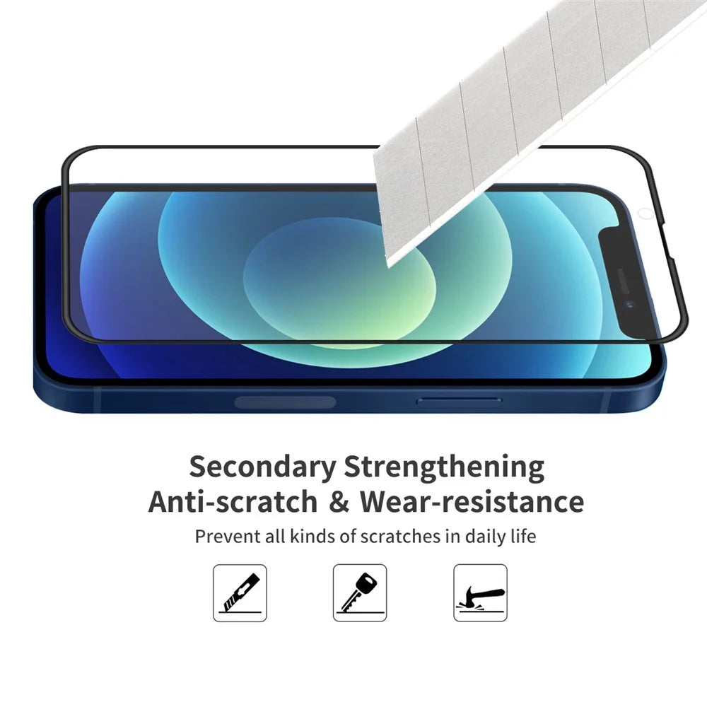 2Pcs / Set HAT PRINCE 9H Anti-Scratch Full Coverage Full Glue Clear Tempered Glass Screen Protector for iPhone 13 / 13 Pro / 14 - 4