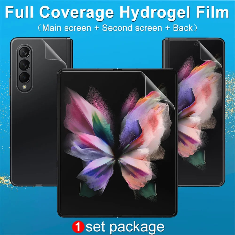 IMAK Hydrogel Film III Phone Screen + Inside Screen + Back TPU Protective Film for Samsung Galaxy Z Fold3 5G - 3