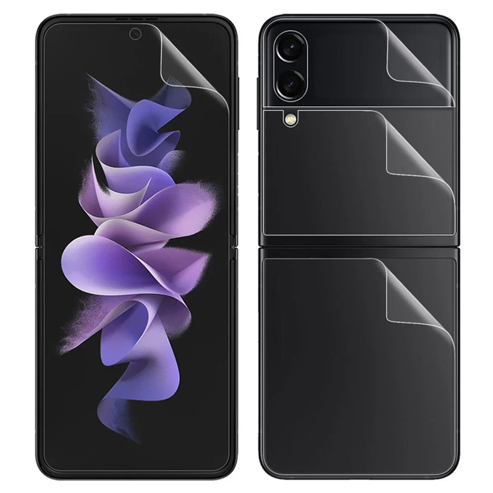 IMAK Hydrogel Protective Film III Full Coverage Soft TPU Screen Film + Back Protector Film for Samsung Galaxy Z Flip3 5G / Z Flip4 5G - 3