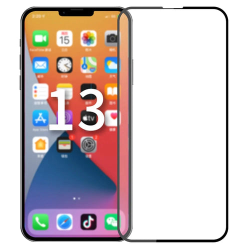 PINWUYO Full Coverage Full Glue 2.5D 9H Anti-Fingerprint Anti-explosion Tempered Glass Protector for iPhone 13 mini 5.4 inch - 1