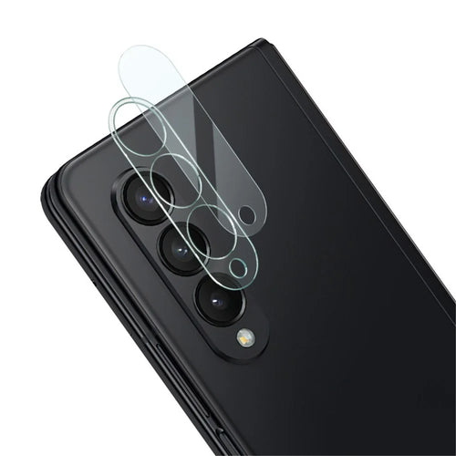 IMAK Anti-Scratch High Definition Tempered Glass Camera Lens Protector + Acrylic Lens Cap for Samsung Galaxy Z Fold3 5G - 1