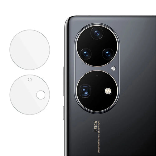 IMAK 1 Set Ultra Clear Round Ring Tempered Glass Rear Camera Lens Protector Film for Huawei P50 Pro - 1