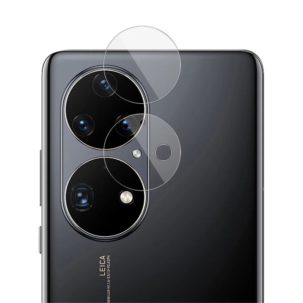 IMAK 1 Set Ultra Clear Round Ring Tempered Glass Rear Camera Lens Protector Film for Huawei P50 Pro - 7