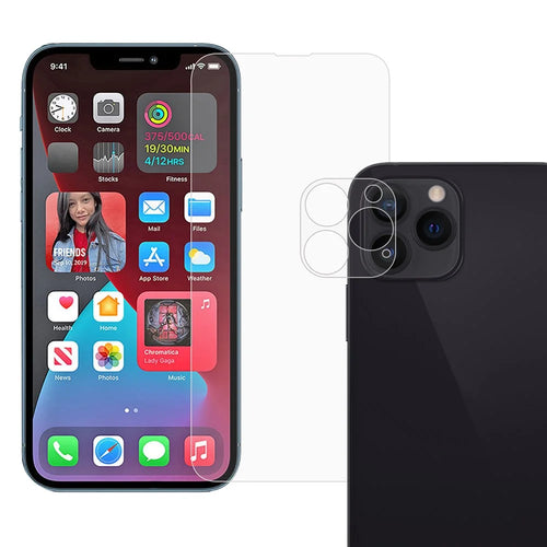 Anti-Scratch 9H Hardness 2.5D Anti-Fingerprint Camera Lens Protector + Clear Tempered Glass Film for iPhone 13 Pro Max 6.7 inch - 1