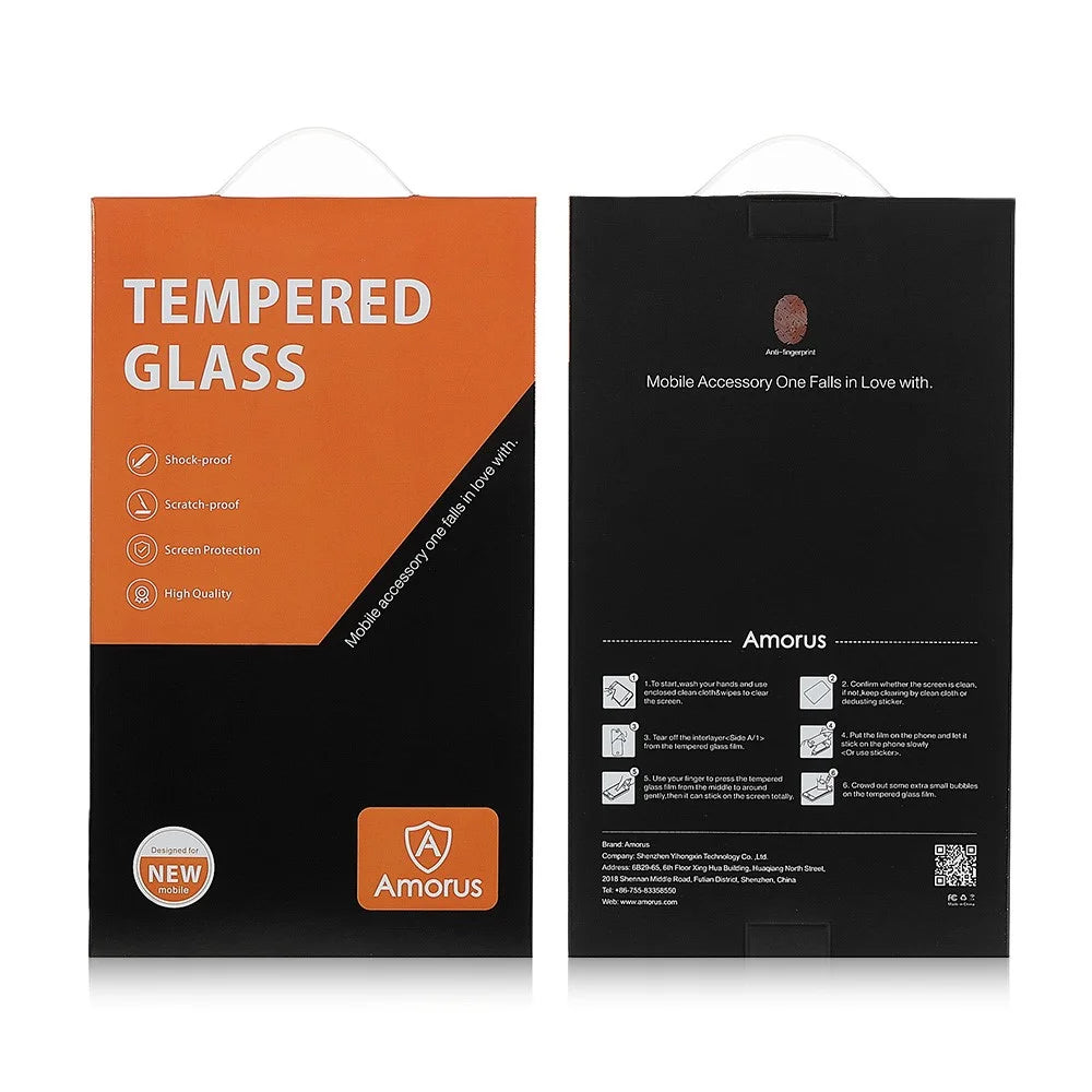 AMORUS 2Pcs/Set Ultra Clear Full Glue Anti Scratch Tempered Glass Screen Protectors for iPhone 13 mini 5.4 inch - 7