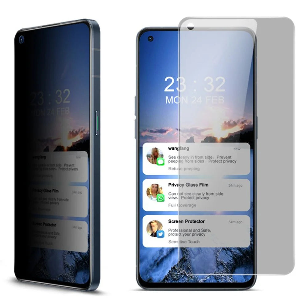 IMAK Full Coverage 9H Hardness Anti-Scratch Anti-Peep Tempered Glass Screen Film for Oppo Reno6 5G - 1