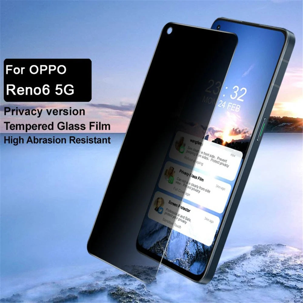 IMAK Full Coverage 9H Hardness Anti-Scratch Anti-Peep Tempered Glass Screen Film for Oppo Reno6 5G - 2