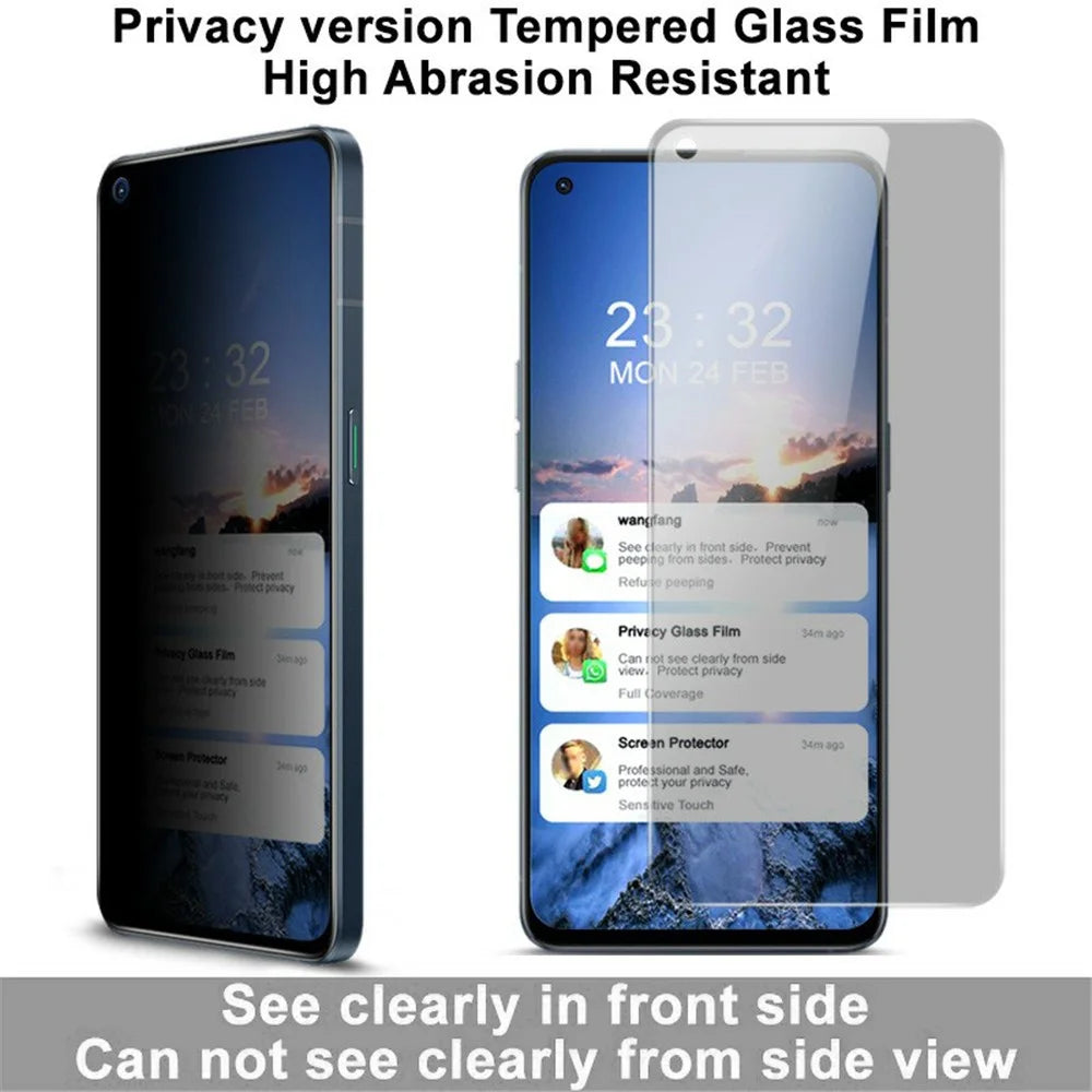 IMAK Full Coverage 9H Hardness Anti-Scratch Anti-Peep Tempered Glass Screen Film for Oppo Reno6 5G - 4