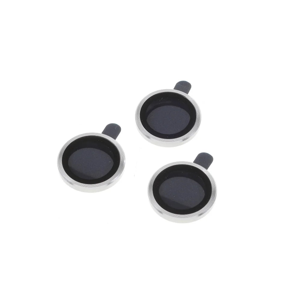 3pcs/Set Ultra Clear Monochrome AGC Glass Camera Lens Film Guard for iPhone 13 Pro 6.1 inch/13 Pro Max 6.7 inch - Silver - 2