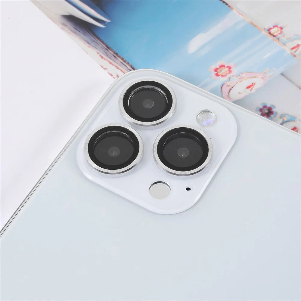 3pcs/Set Ultra Clear Monochrome AGC Glass Camera Lens Film Guard for iPhone 13 Pro 6.1 inch/13 Pro Max 6.7 inch - Silver - 4
