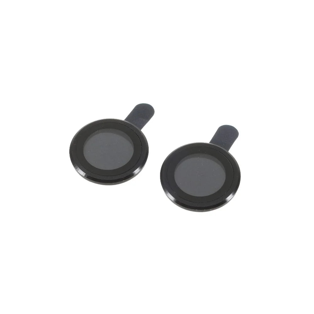 2pcs/Set Monochrome Design AGC Glass Camera Lens Protector Film Guard for iPhone 13/13 mini - Black - 2