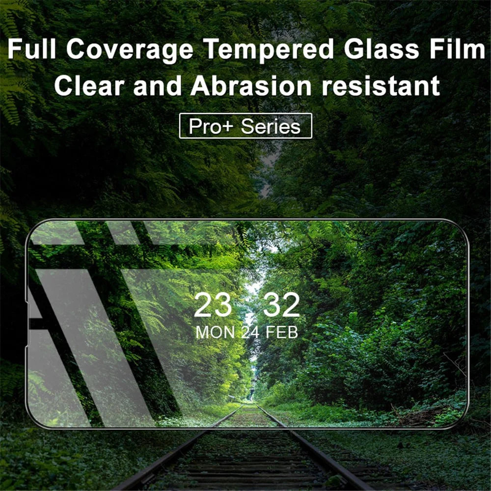 IMAK Pro+ Full Size Full Glue HD Clear Tempered Glass Screen Protector for iPhone 13 / 13 Pro / 14 - 3