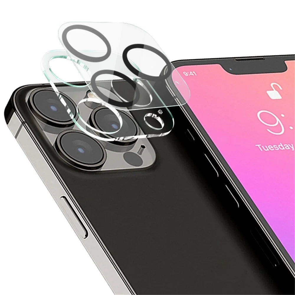 IMAK Tempered Glass Camera Lens Protective Film + Acrylic Lens Cap for iPhone 13 Pro / 13 Pro Max - 1
