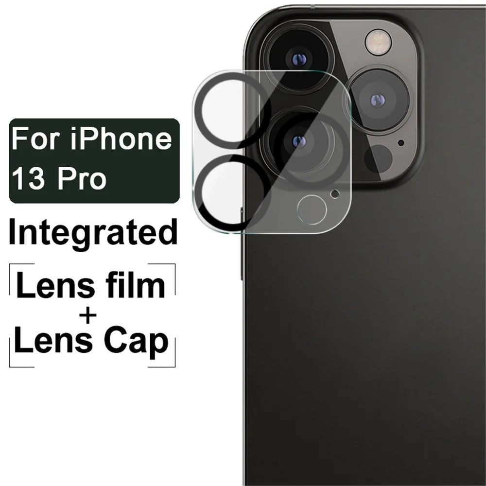 IMAK Tempered Glass Camera Lens Protective Film + Acrylic Lens Cap for iPhone 13 Pro / 13 Pro Max - 3