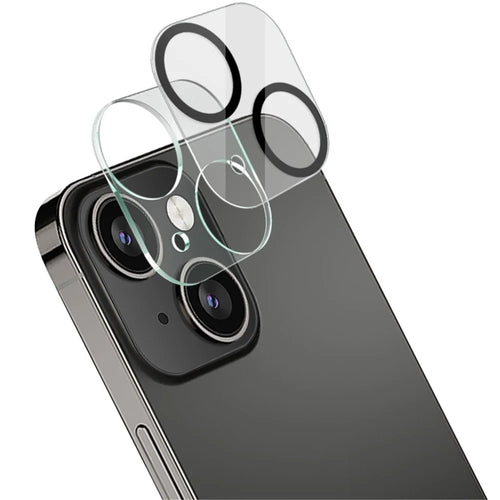 IMAK HD Clear Back Camera Lens Cover Tempered Glass Film + Acrylic Lens Cap for iPhone 13 / 13 mini - 1
