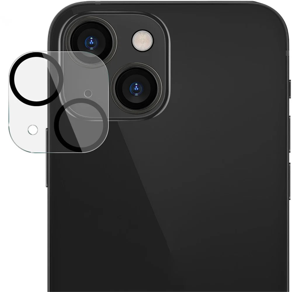 IMAK HD Clear Back Camera Lens Cover Tempered Glass Film + Acrylic Lens Cap for iPhone 13 / 13 mini - 2