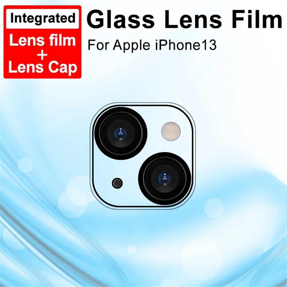 IMAK HD Clear Back Camera Lens Cover Tempered Glass Film + Acrylic Lens Cap for iPhone 13 / 13 mini - 3