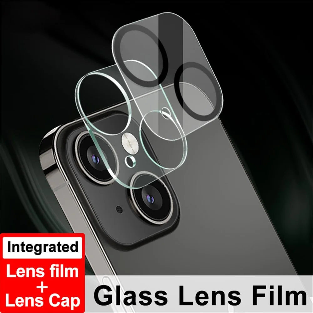 IMAK HD Clear Back Camera Lens Cover Tempered Glass Film + Acrylic Lens Cap for iPhone 13 / 13 mini - 6