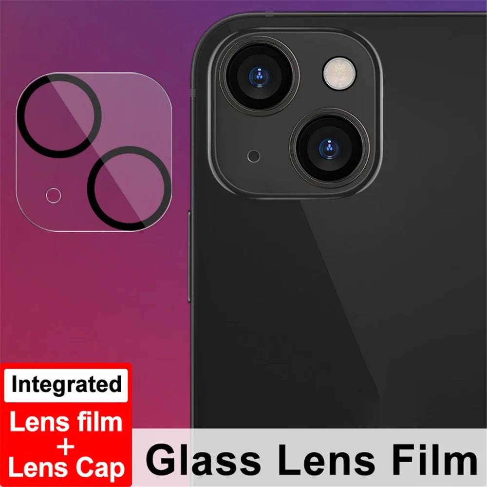 IMAK HD Clear Back Camera Lens Cover Tempered Glass Film + Acrylic Lens Cap for iPhone 13 / 13 mini - 7