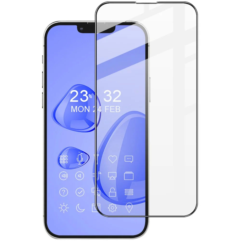 IMAK Pro+ Smooth Clear Abrasion Resistant Full Coverage Full Glue HD Clear AGC Tempered Glass Screen Protector for iPhone 13 Pro Max / 14 Plus - 1