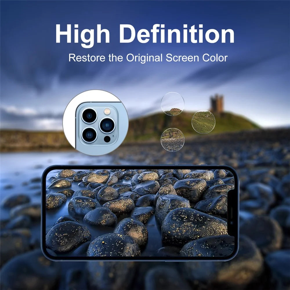 ENKAY HAT PRINCE 0.2mm 9H Hardness HD Anti-Scratch Tempered Glass Back Camera Lens Protector (3Pcs/Group) for iPhone 13 Pro / 13 Pro Max - 3