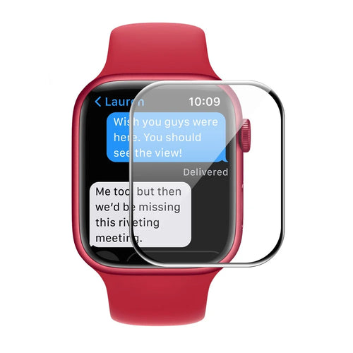 ENKAY HAT PRINCE 3D Curved Full Coverage Soft PC Edge + PMMA Tempered Glass Screen Protector HD Clear Film for Apple Watch Series 7 41mm - 1