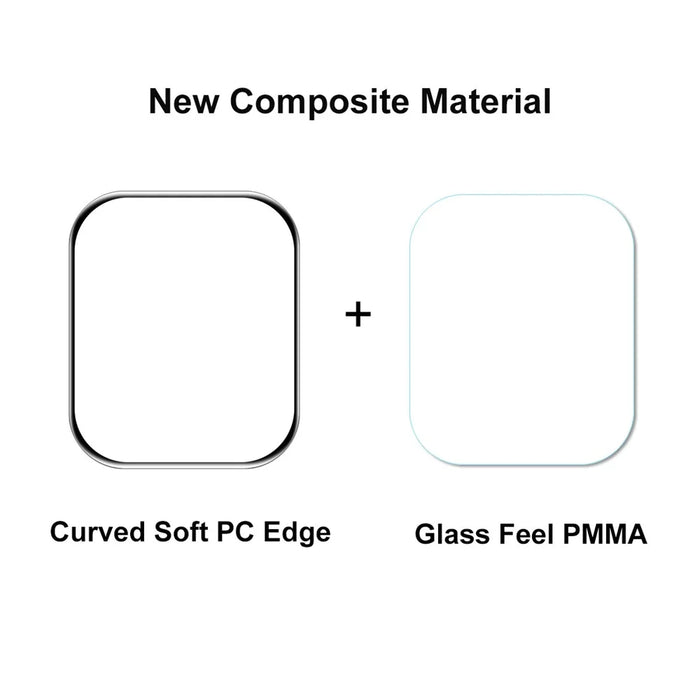 ENKAY HAT PRINCE 5Pcs/Set 3D Curved Soft PC Edge + PMMA Full Coverage Clear Film Tempered Glass Screen Protector for Apple Watch Series 7 41mm - 3