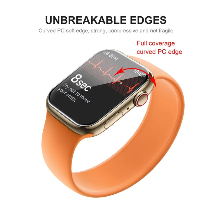 ENKAY HAT PRINCE 5Pcs/Set 3D Curved Soft PC Edge + PMMA Full Coverage Clear Film Tempered Glass Screen Protector for Apple Watch Series 7 41mm - 4