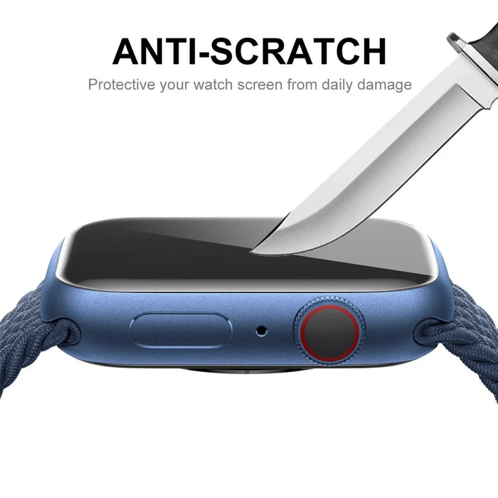 ENKAY HAT PRINCE 5Pcs/Set 3D Curved Soft PC Edge + PMMA Full Coverage Clear Film Tempered Glass Screen Protector for Apple Watch Series 7 41mm - 6