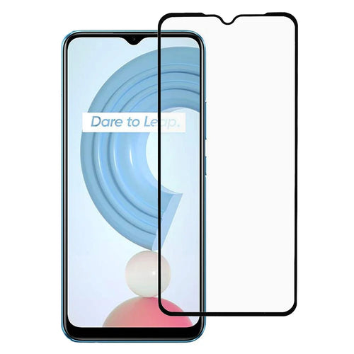 Silk Printing Anti-Explosion Full Glue Thin Complete Covering Tempered Glass Screen Protector for Realme C21Y - 1