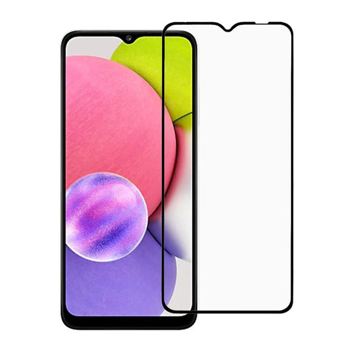 Full Protection Full Glue HD Scratch-Resistant Silk Printing Tempered Glass Film for Samsung Galaxy A03s (164.2mm) - 1