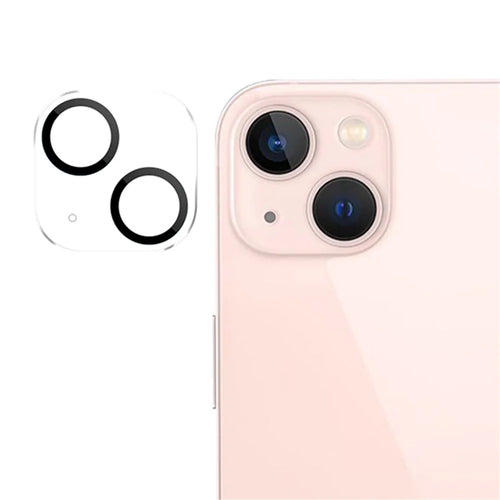 Anti-scratch Black Silk Printing Tempered Glass Camera Lens Guard Films Protector for iPhone 13 6.1 inch - 1