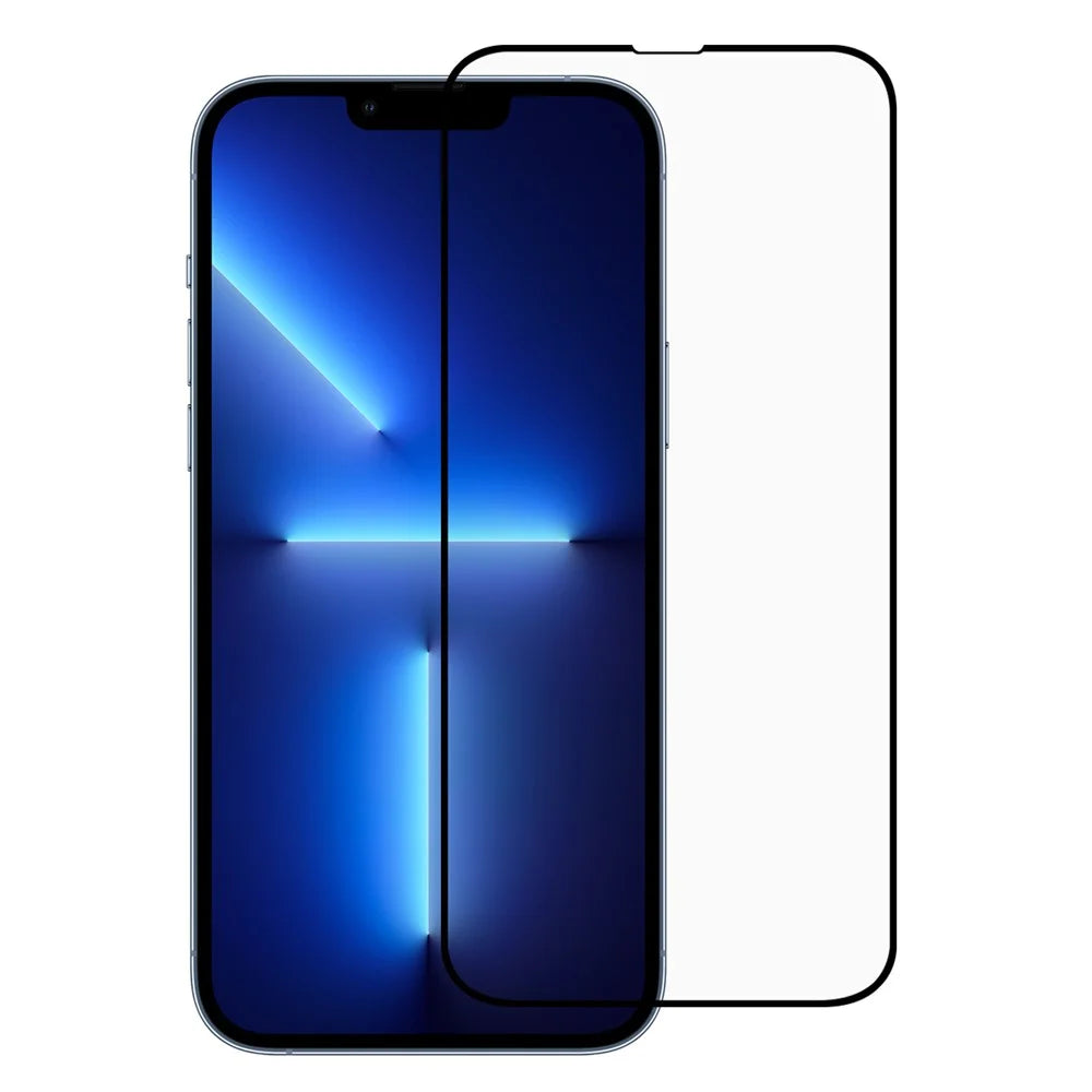 Electroplating Silk Printing Tempered Glass Screen Protector Film for iPhone 13 / 13 Pro / 14 - 1