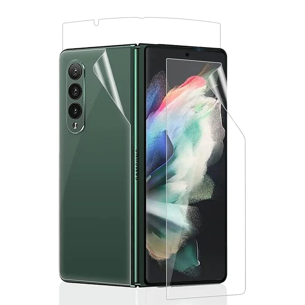 Flexible Folding Full Coverage Front and Back Soft TPU Protective Film Set for Samsung Galaxy Z Fold3 5G - 3