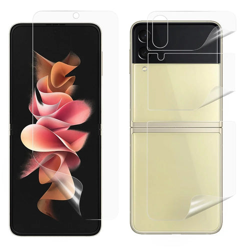 Full Coverage Front and Back Soft TPU Protective Film Set for Samsung Galaxy Z Flip3 5G - 1