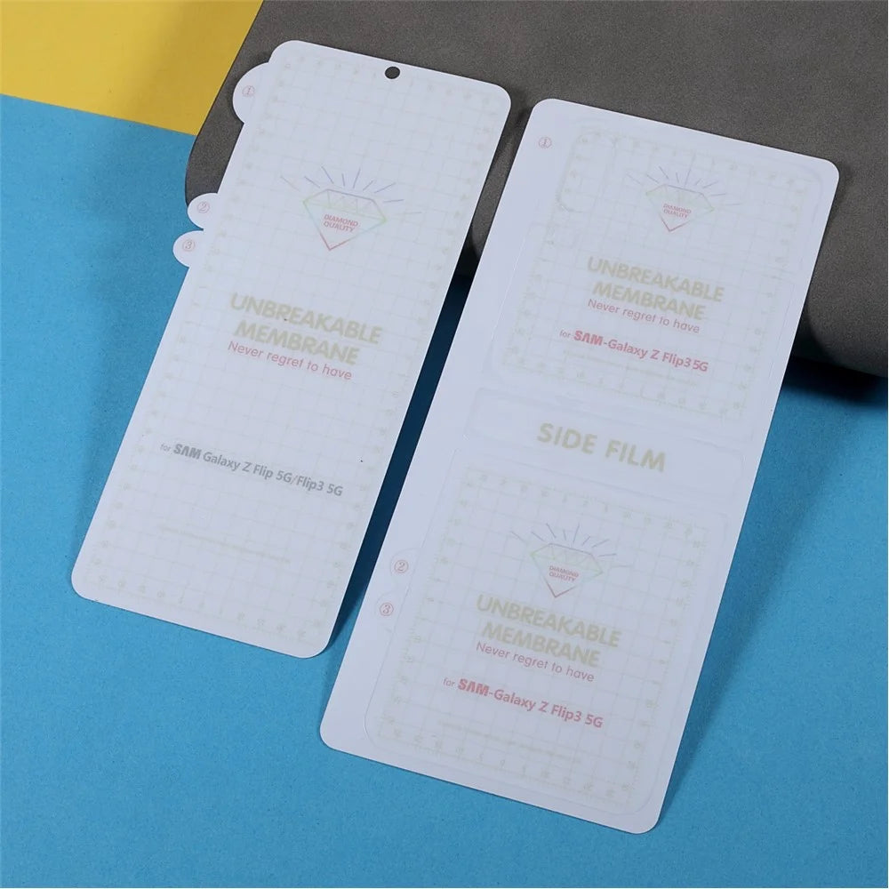 Full Coverage Front and Back Soft TPU Protective Film Set for Samsung Galaxy Z Flip3 5G - 3