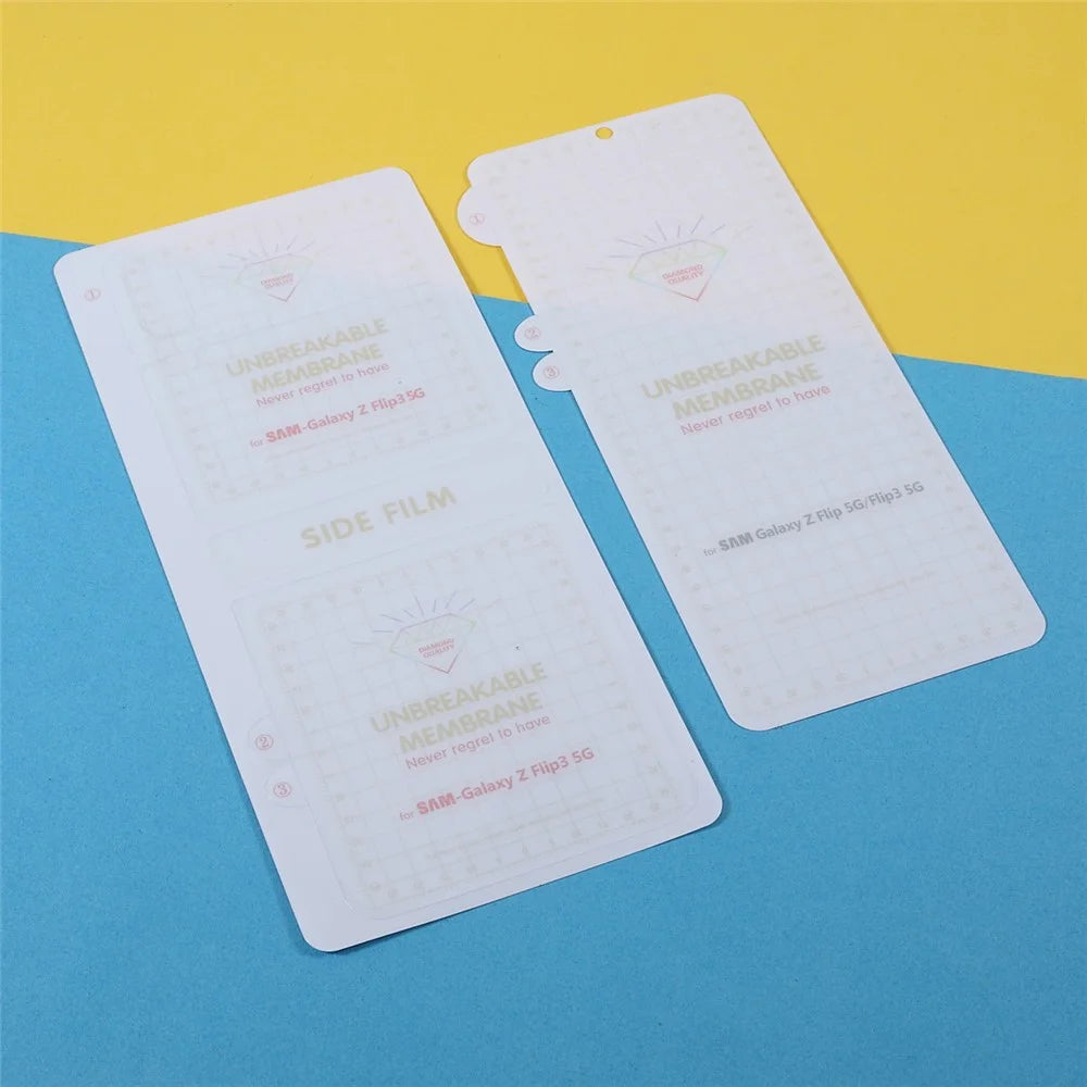 Full Coverage Front and Back Soft TPU Protective Film Set for Samsung Galaxy Z Flip3 5G - 7