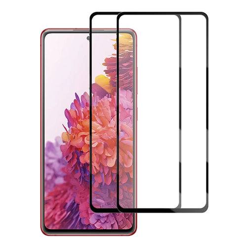 AMORUS 2Pcs/Set Full Size Covering HD Transparent Full Glue Silk Printing Quality Tempered Glass Screen Protector for Samsung Galaxy S20 FE/S20 FE 5G/S20 Lite/S20 FE 2022 - 1
