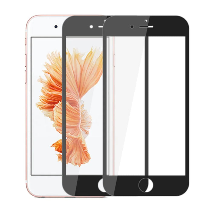 AMORUS 2Pcs / Set HD Full Glue Silk Printing Secondary Hardening Clear Tempered Glass Screen Protector for iPhone 8 Plus / 7 Plus / 6 Plus - Black - 1