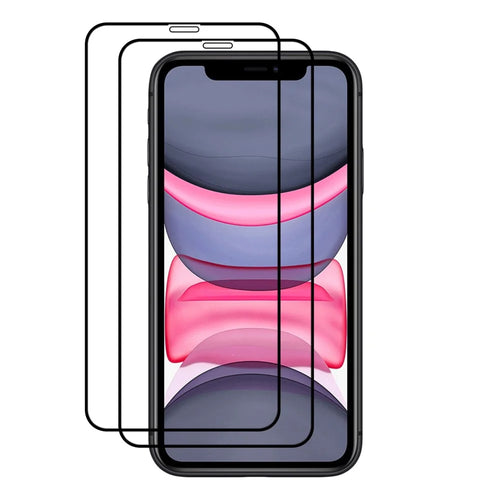 AMORUS 2Pcs/Set Anti-Fingerprint Premium HD Clarity Full Glue Tempered Glass Film for iPhone SE (2022)/SE (2020)/8/7/6 - 1
