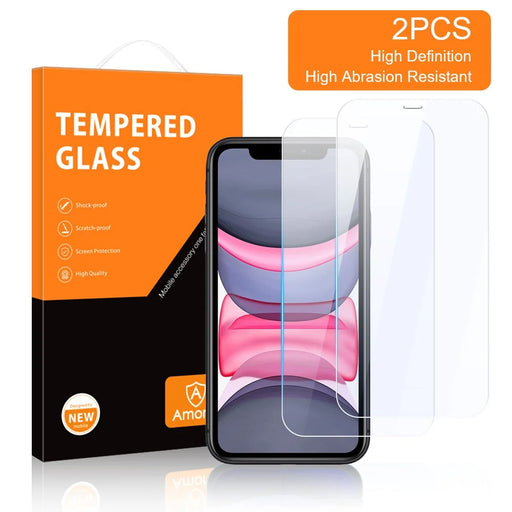 AMORUS 2Pcs / Set Scratch-proof Sensitive Touch Full Glue Tempered Glass Screen Protector for iPhone 11 Pro 5.8 inch / X / XR 5.8 inch - 2