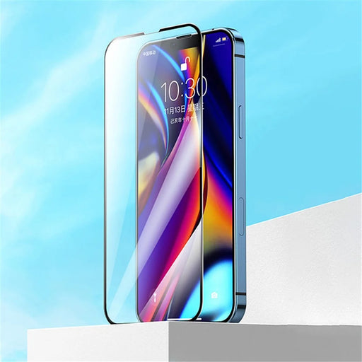 REMAX Scratch-Resistant HD Full Screen Coverage Curved Full Glue Tempered Glass Screen Protector for iPhone 13 / 13 Pro / 14 - 1