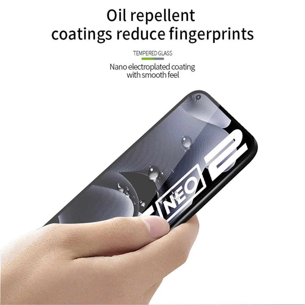 PINWUYO Anti-fingerprint Explosion-Proof Full Glue Full Screen Coverage Tempered Glass Phone Screen Protector Film for Realme GT Neo2 5G/GT Neo 3T 5G - 4