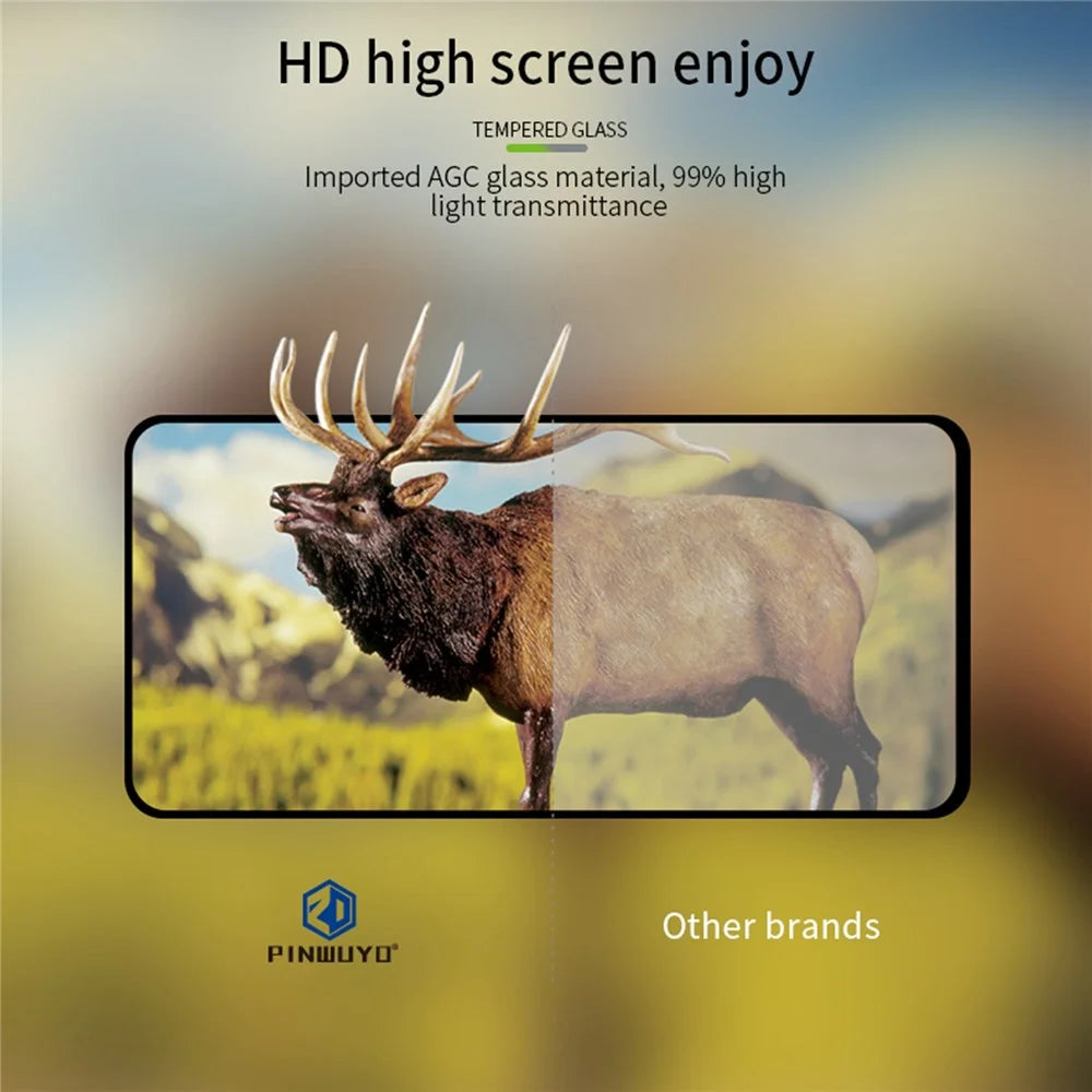 PINWUYO Anti-fingerprint Explosion-Proof Full Glue Full Screen Coverage Tempered Glass Phone Screen Protector Film for Realme GT Neo2 5G/GT Neo 3T 5G - 5