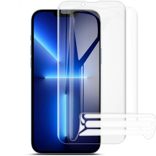 IMAK 2Pcs / Set Full Coverage High Sensitivity Hydrogel Film III Soft TPU Screen Protector for iPhone 13 / 13 Pro / 14 - 1