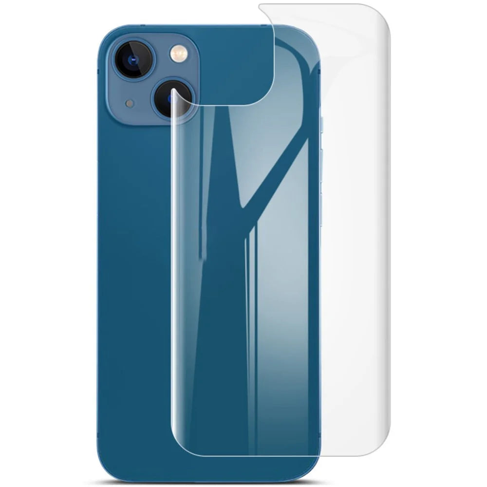 For iPhone 13 / 13 Pro / 14 IMAK 2Pcs / Set HD Transparent  Hydrogel Protective Film III Full Coverage Soft TPU Back Protector - 2