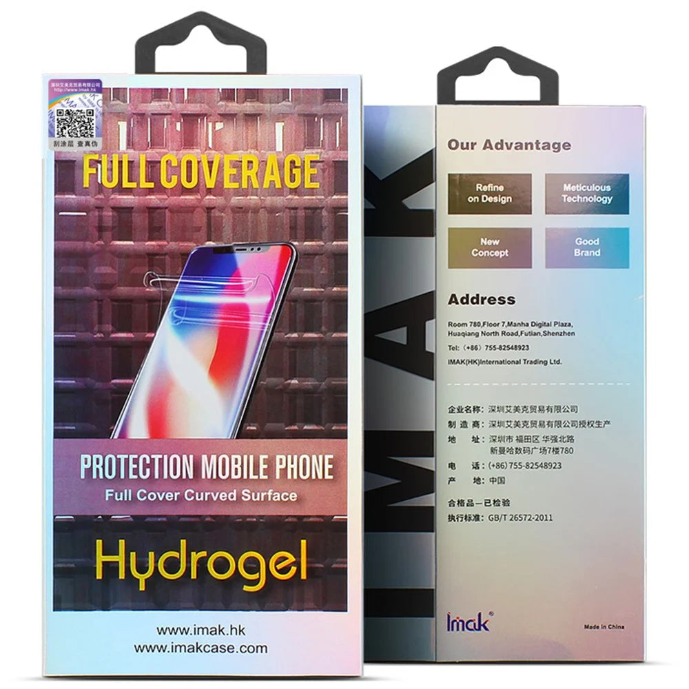 For iPhone 13 / 13 Pro / 14 IMAK 2Pcs / Set HD Transparent  Hydrogel Protective Film III Full Coverage Soft TPU Back Protector - 7