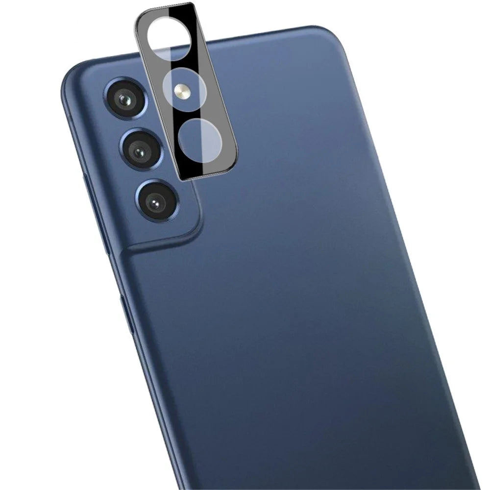 IMAK Scratch-resistant Tempered Glass Back Camera Lens Cover Film Frame Protector (Black Version) for Samsung Galaxy S21 FE 5G - 2