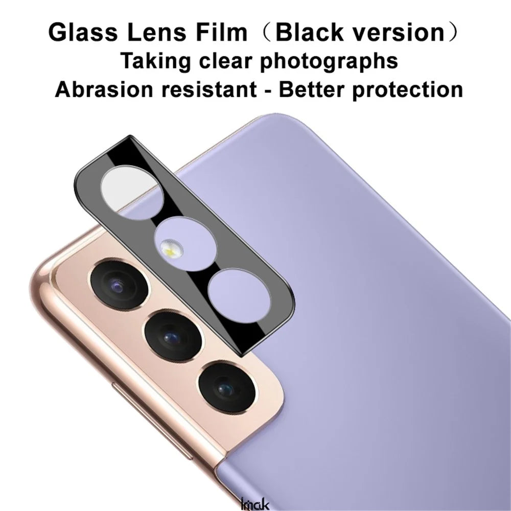 IMAK Full Glue Clear Precise Cutout Tempered Glass Camera Lens Protector (Black Version) for Samsung Galaxy S21 4G/5G - 5