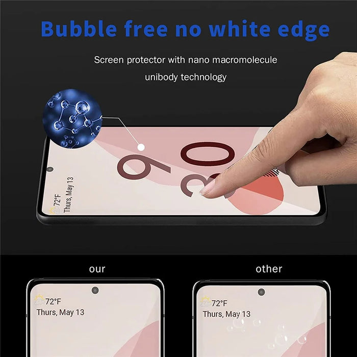 Full Cover Side Glue Premium 9D Silk Printing Tempered Glass Screen Protector for Google Pixel 6 Pro - 3